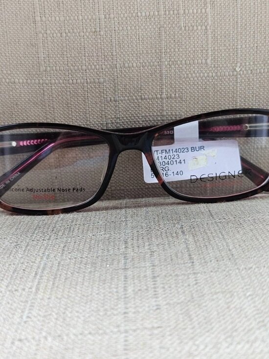 Women Eyeglasses Burgundy Eyewear Silicon Adjustable Nose Pad No Slip $54 main image 6